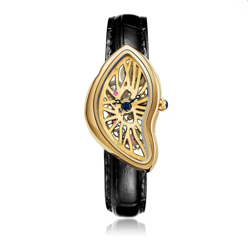 High Quality Stainless Steel Crash Skeleton Quartz Watch