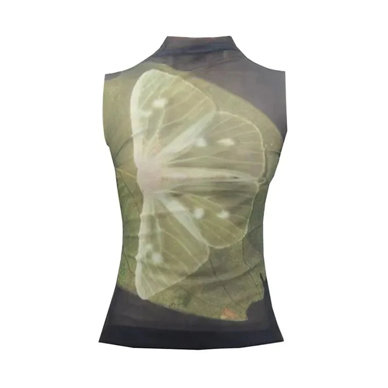 Cottage Mesh Sleeveless Top