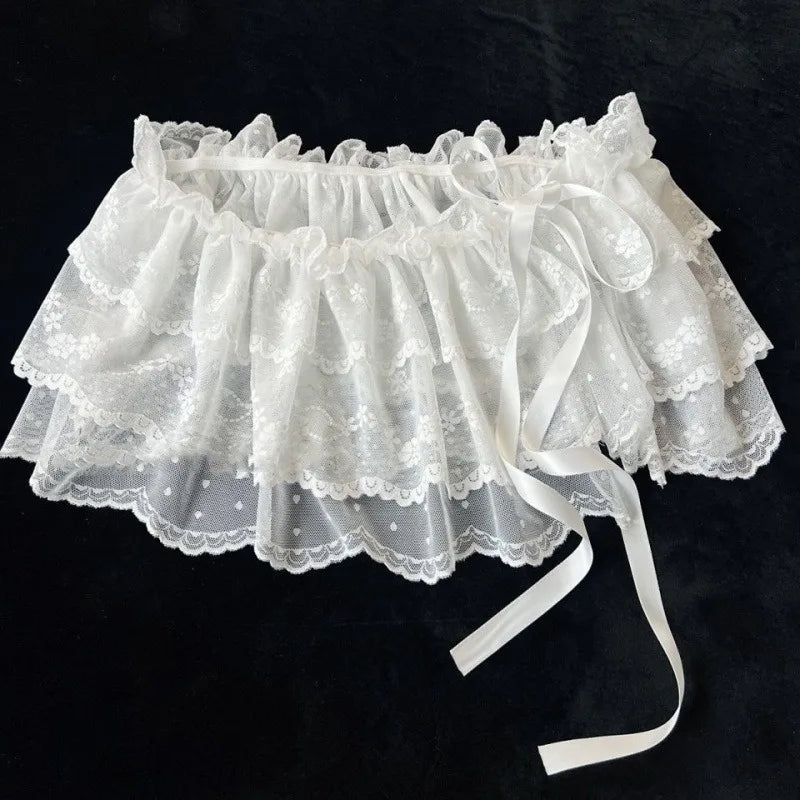 Unique Laced Layered Skirt