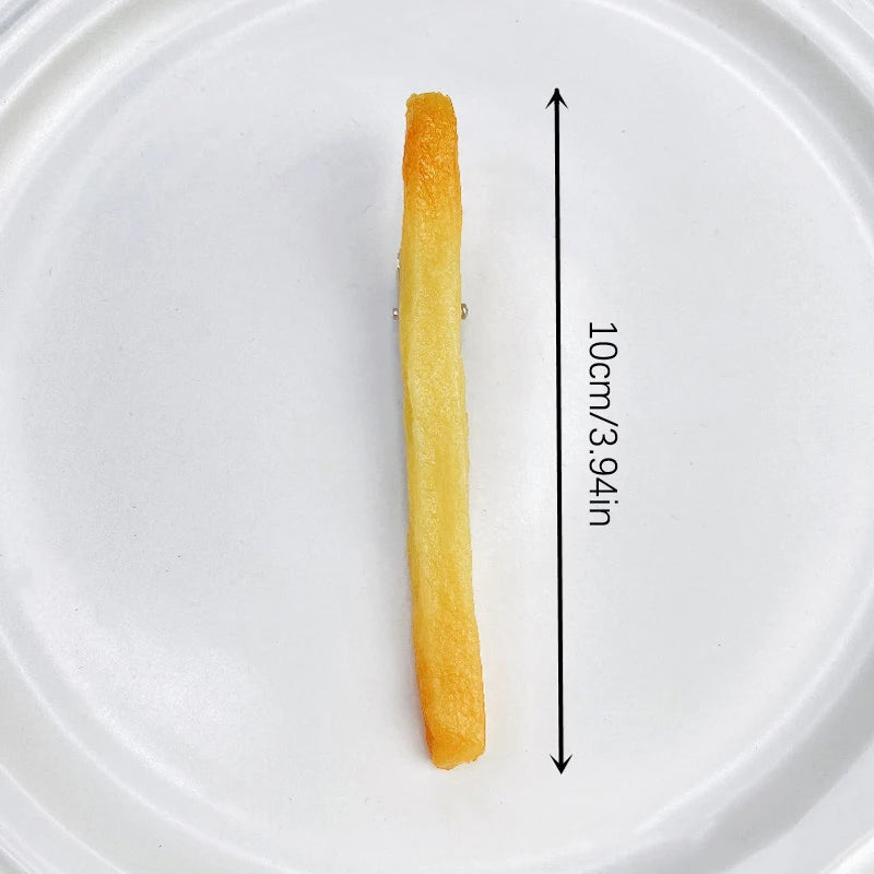 French Fries Hair Clips