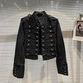 Military Band Denim Jacket