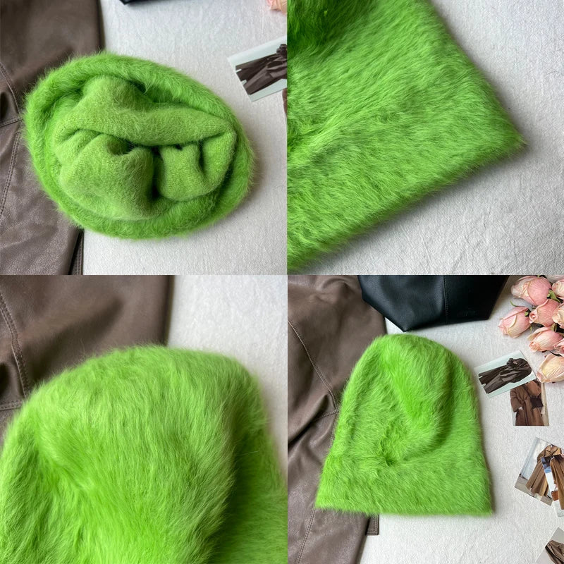 Rabbit Fur Beanies