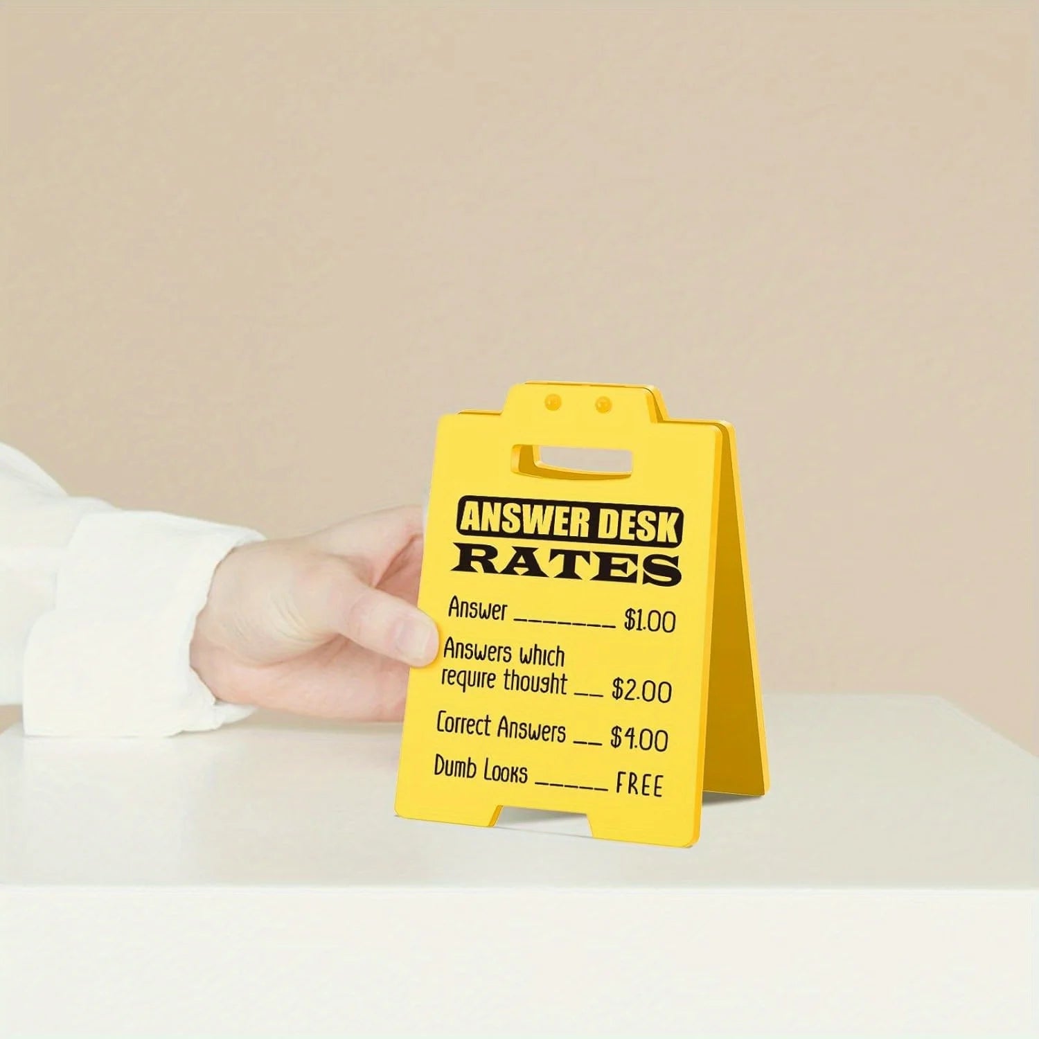 Funny Answer Desk Rates Sign