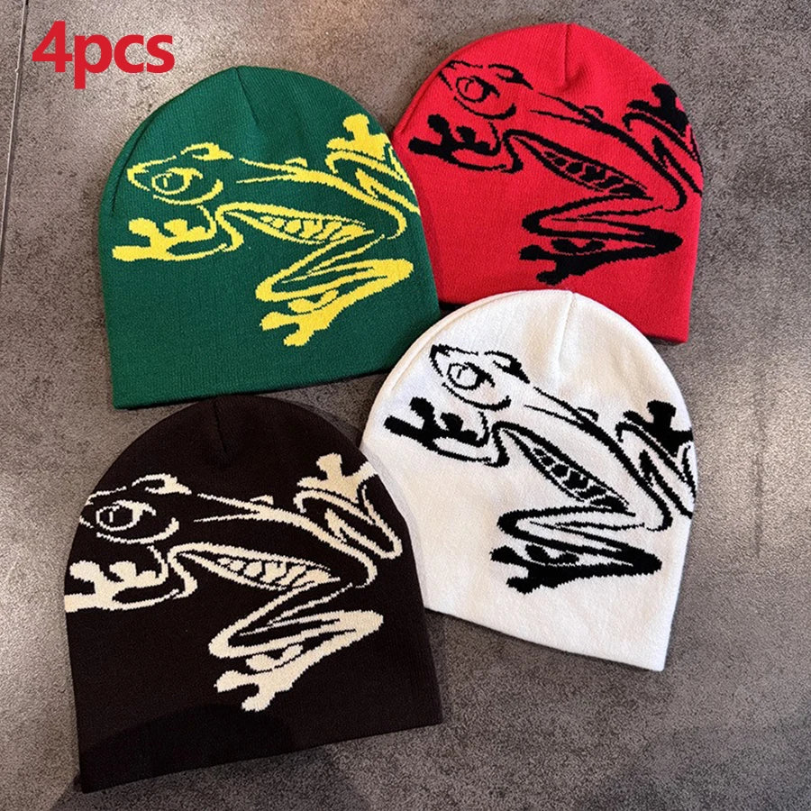 Tree Frog Knitted Beanie