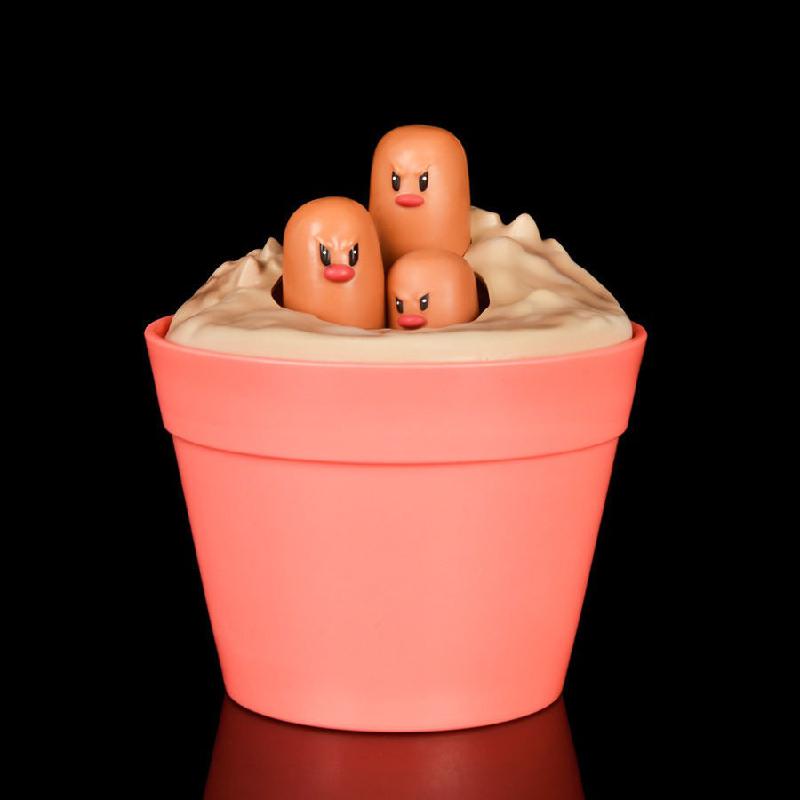 Muscular Dugtrio Diglett Sculpture