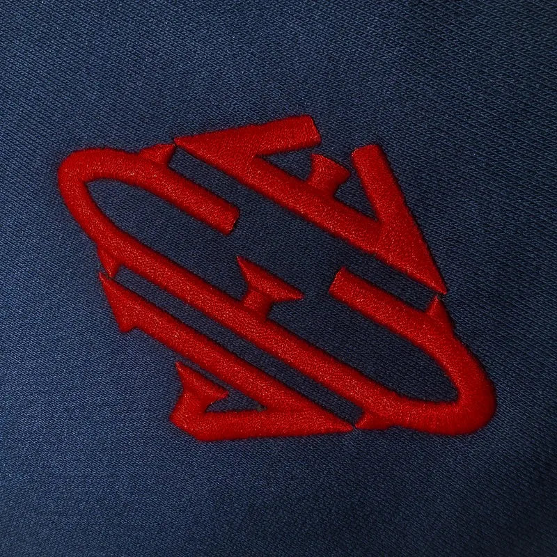 Jeffrey Epstein Embroidered 3/4 Zip Sweater