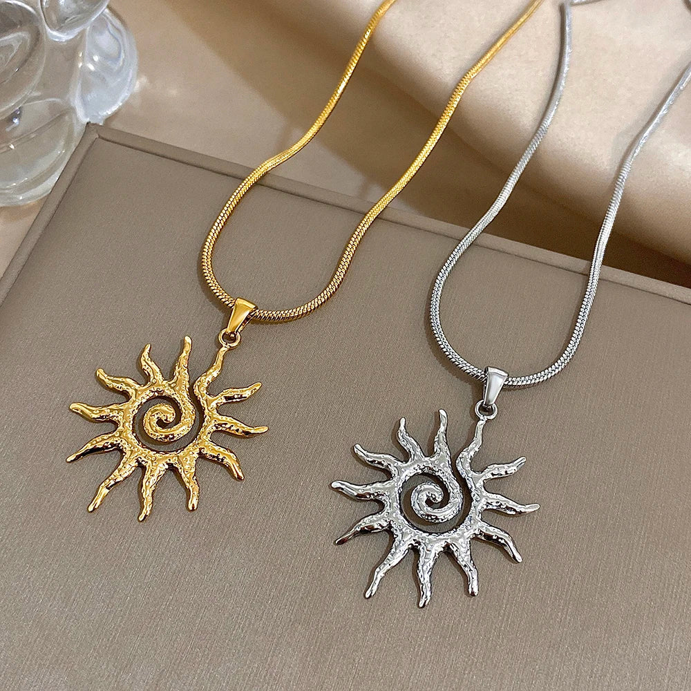 Spiral Sun Necklace