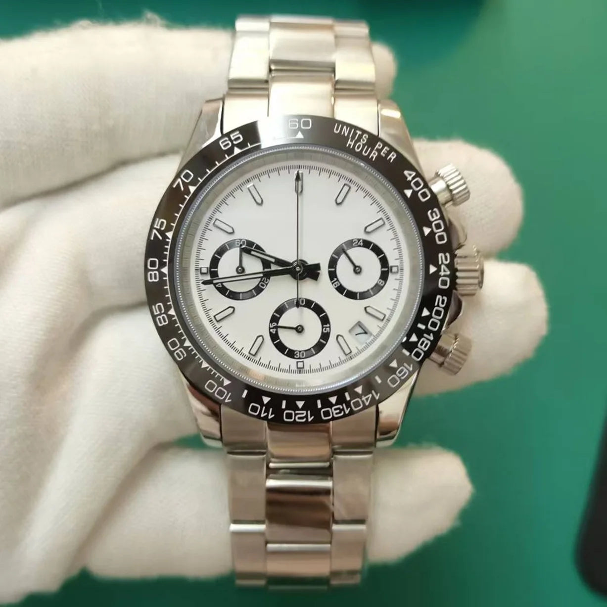 High Quality Stainless Steel Brandless Daytona Chronograph 50M Waterproof Watch