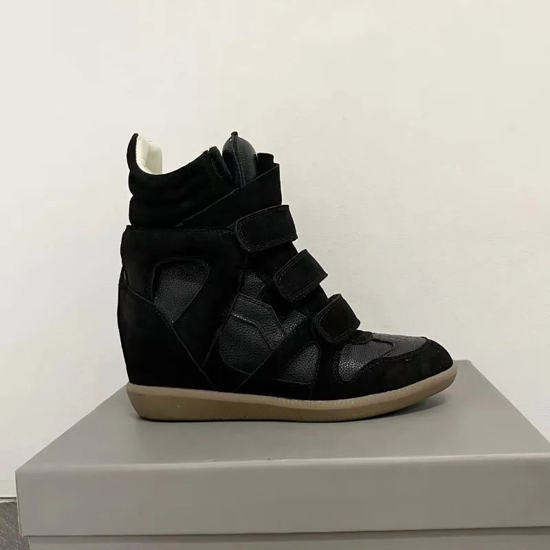 Genuine Leather Marant Wedge Heel Sneakers