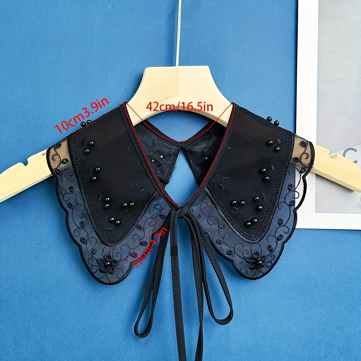 Embroidered Pearl Collar