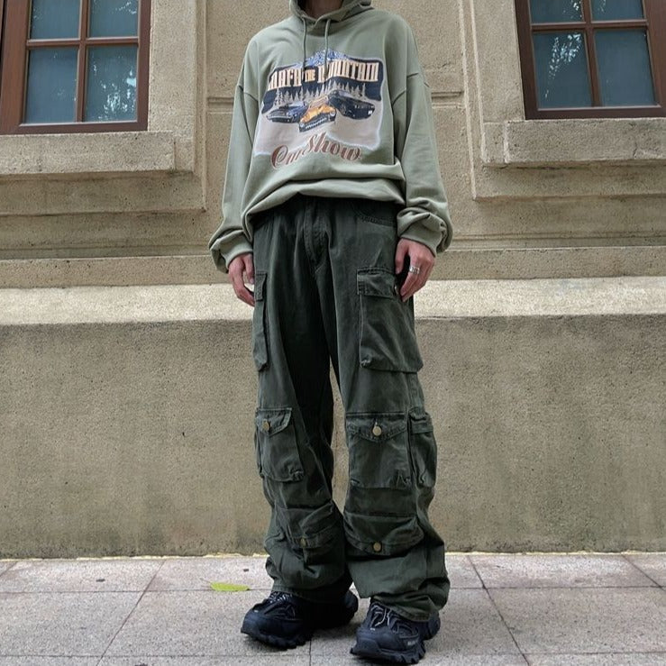 Loose Multi Pocket Cargo Trousers