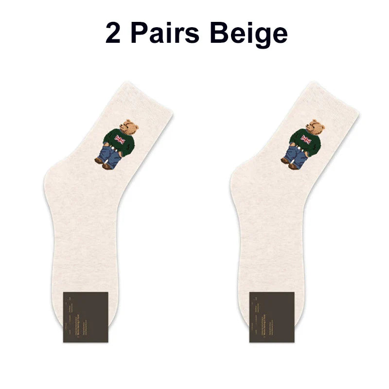 2 Pairs Polo Bear Socks