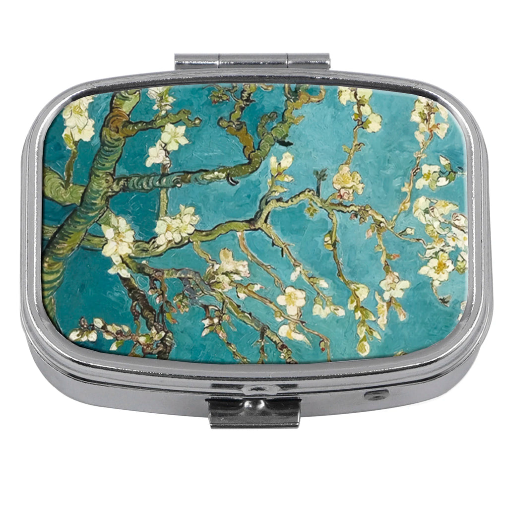 Oil Painting Cherry Blossom Pill Boxes
