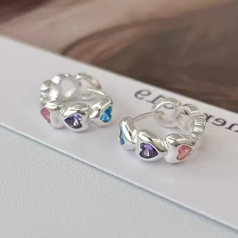 925 Sterling Silver Star Moon Earrings
