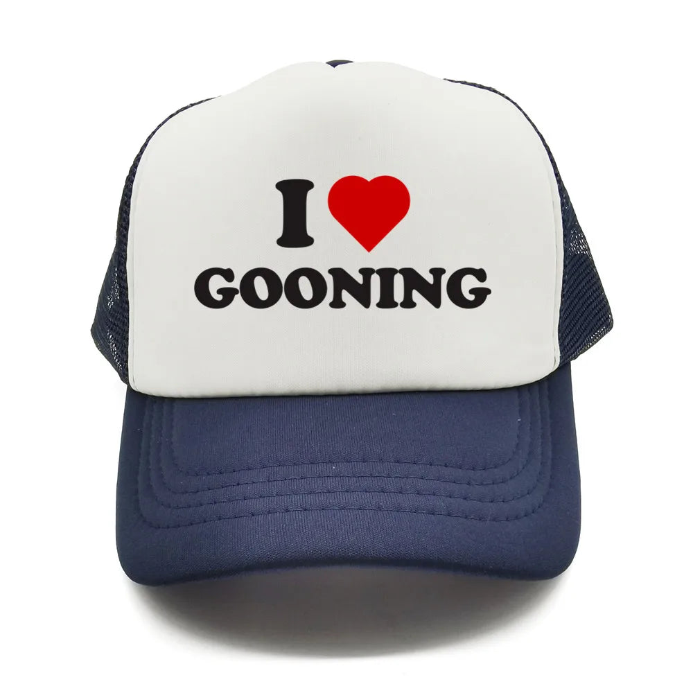 I Love Gooning Baseball Caps