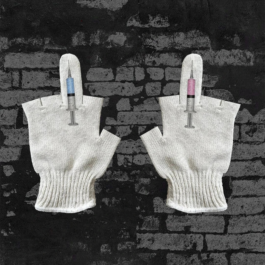 Middle Finger Syringe Gloves