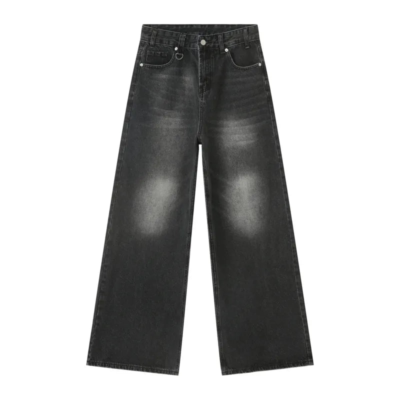Wide Leg Washed Denim