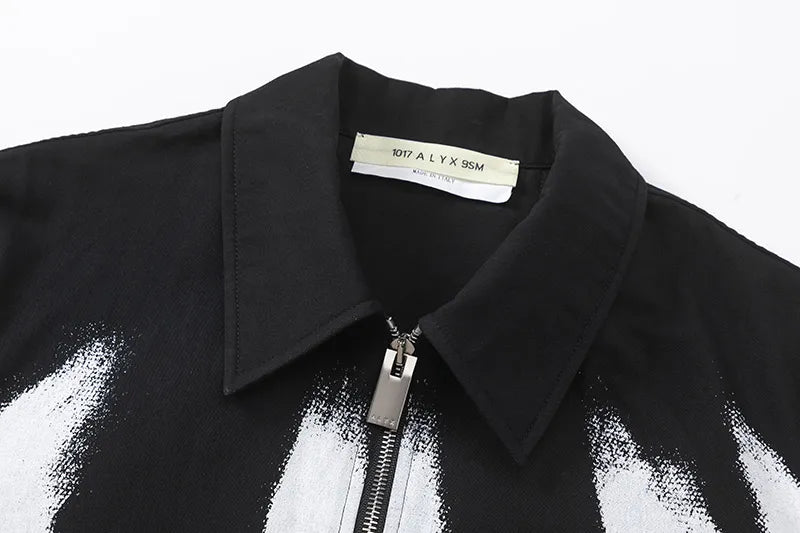 Oversized Zip Up Bowling Shirt