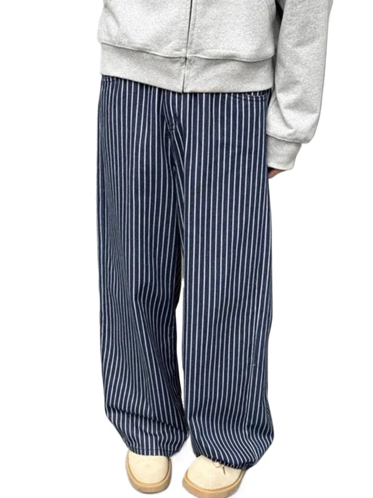 Vintage Blue Striped Jeans