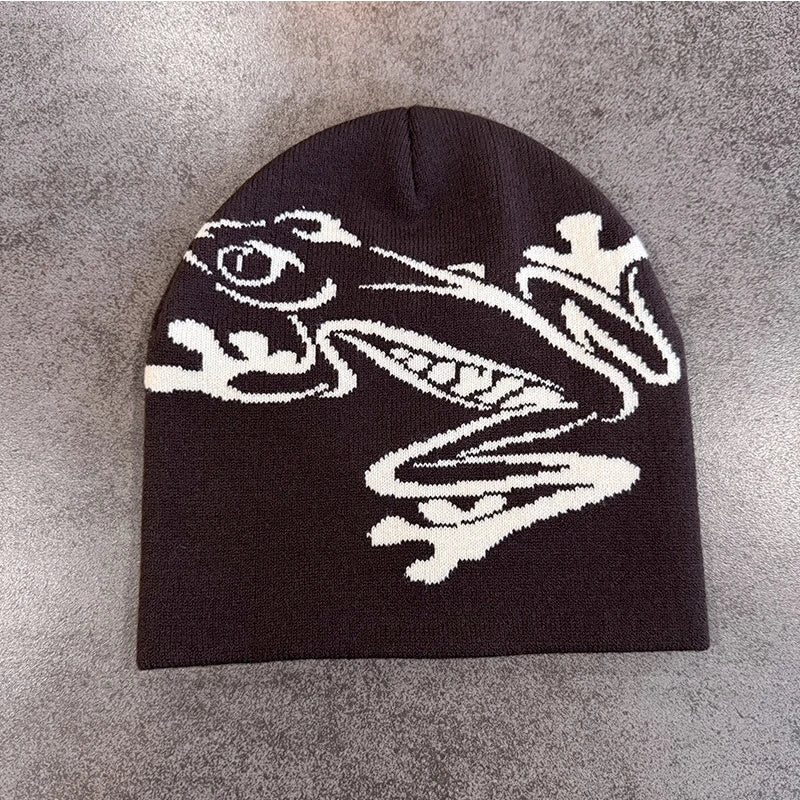 Tree Frog Knitted Beanie
