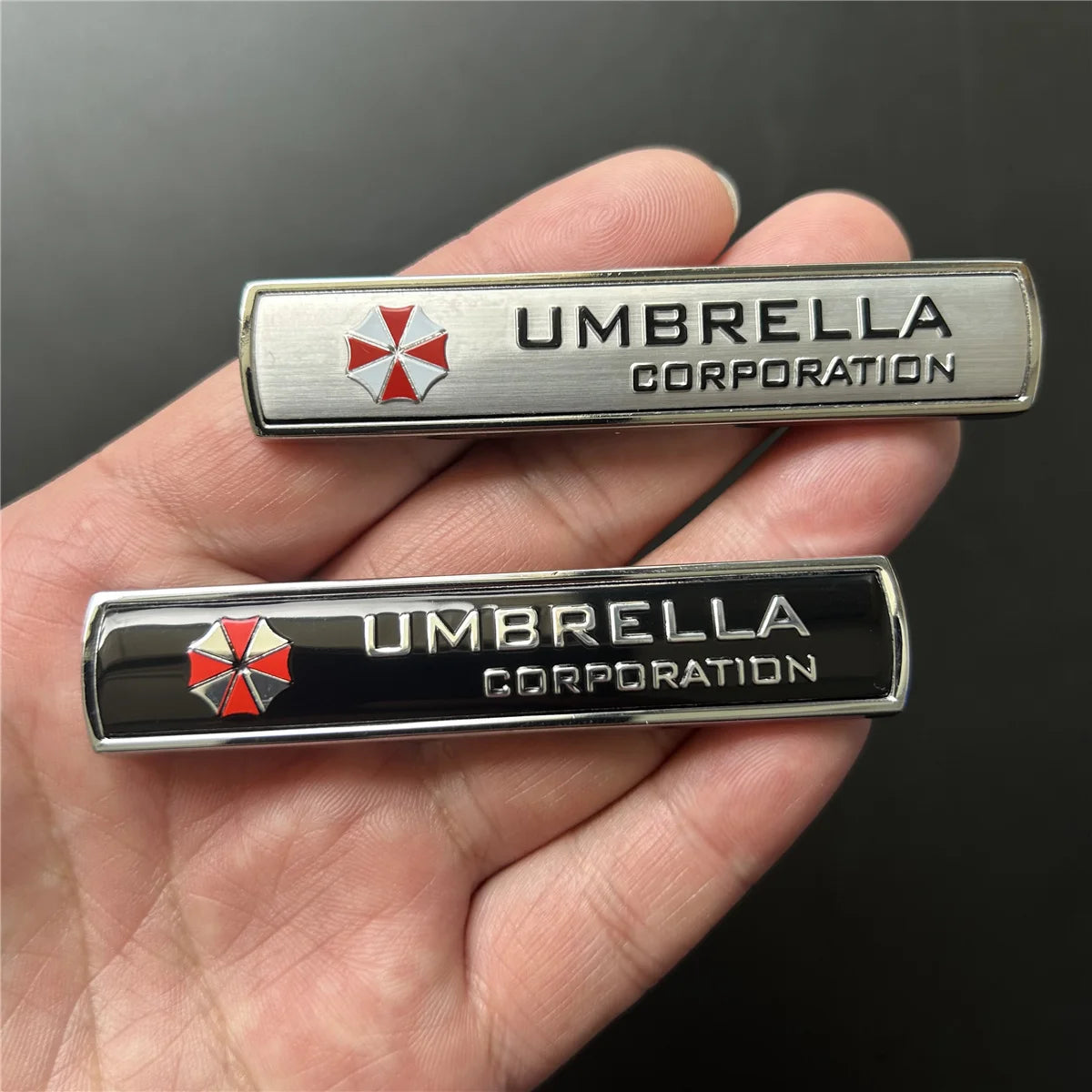 3D Aluminum alloy Umbrella corporation car sticker