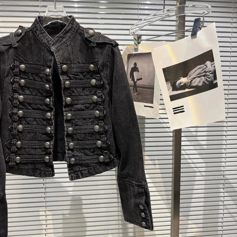 Military Band Denim Jacket