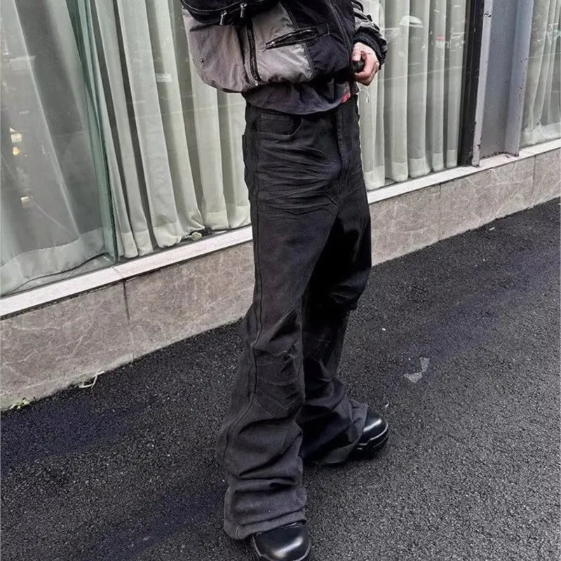 Y2K Washed Flared Jeans