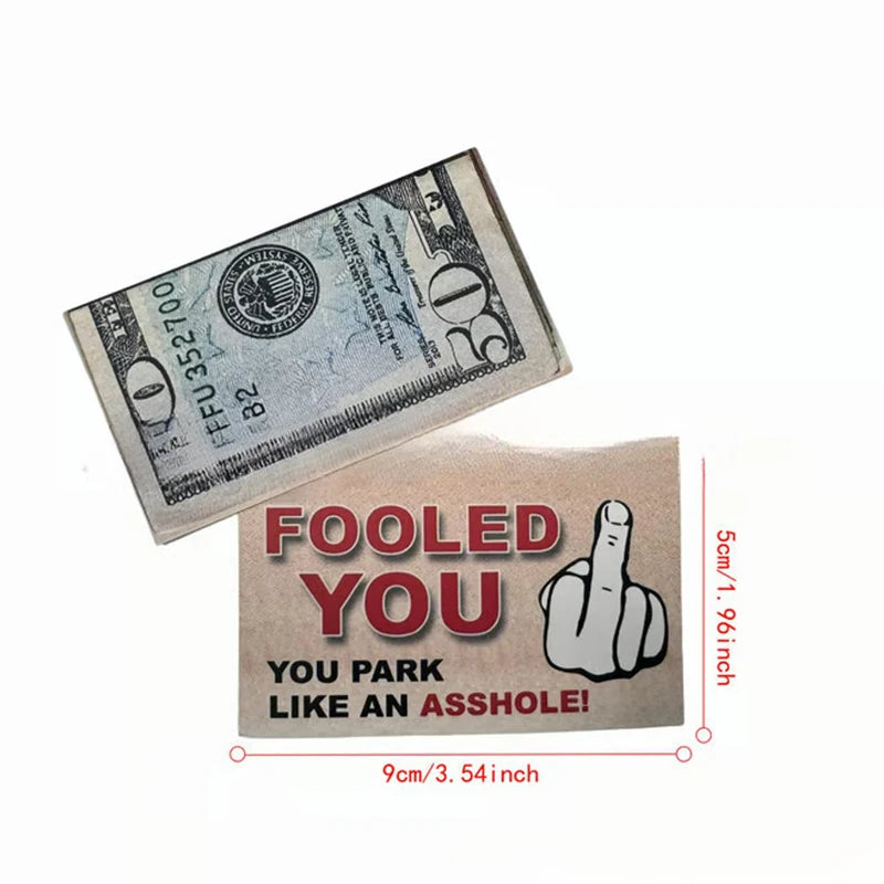 $50 Bill Parking Prank Cards