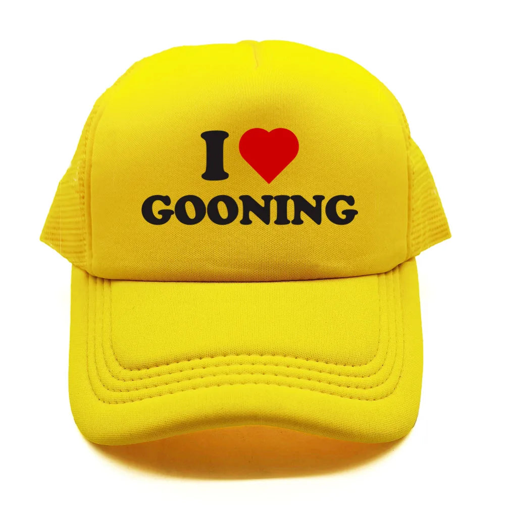 I Love Gooning Baseball Caps