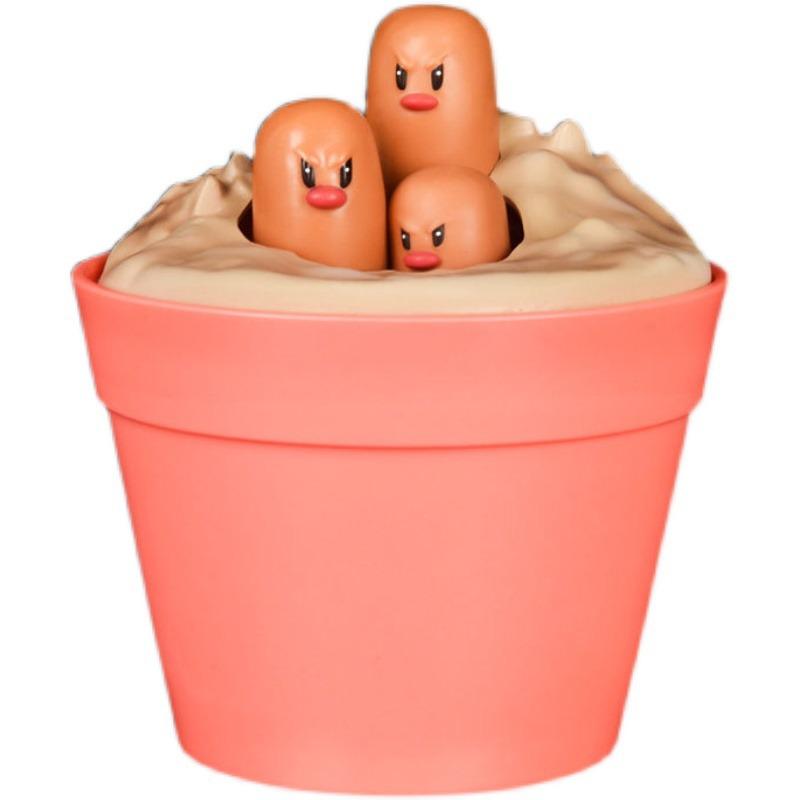 Muscular Dugtrio Diglett Sculpture