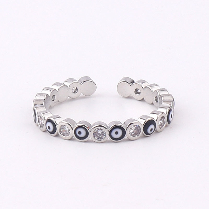 Rainbow Evil Eye Ring