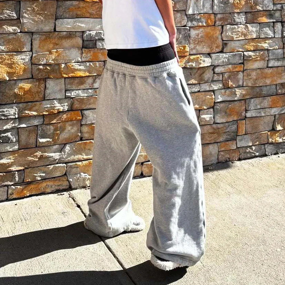 Faux Double Layered High-Waisted AK Sweatpants