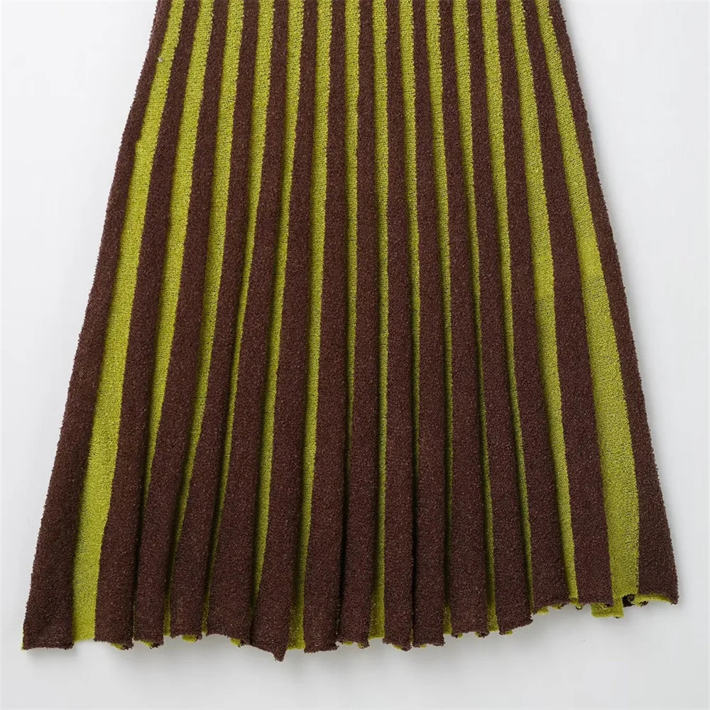 Pleated Knitted Dress