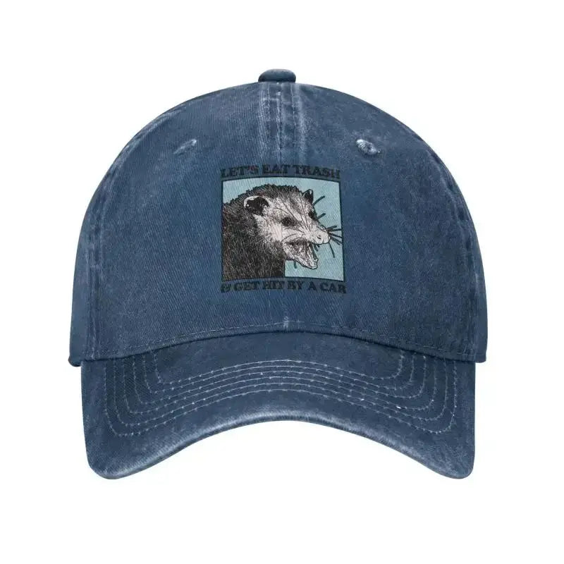 Let's Eat Trash Get Hit By A Car Baseball Cap