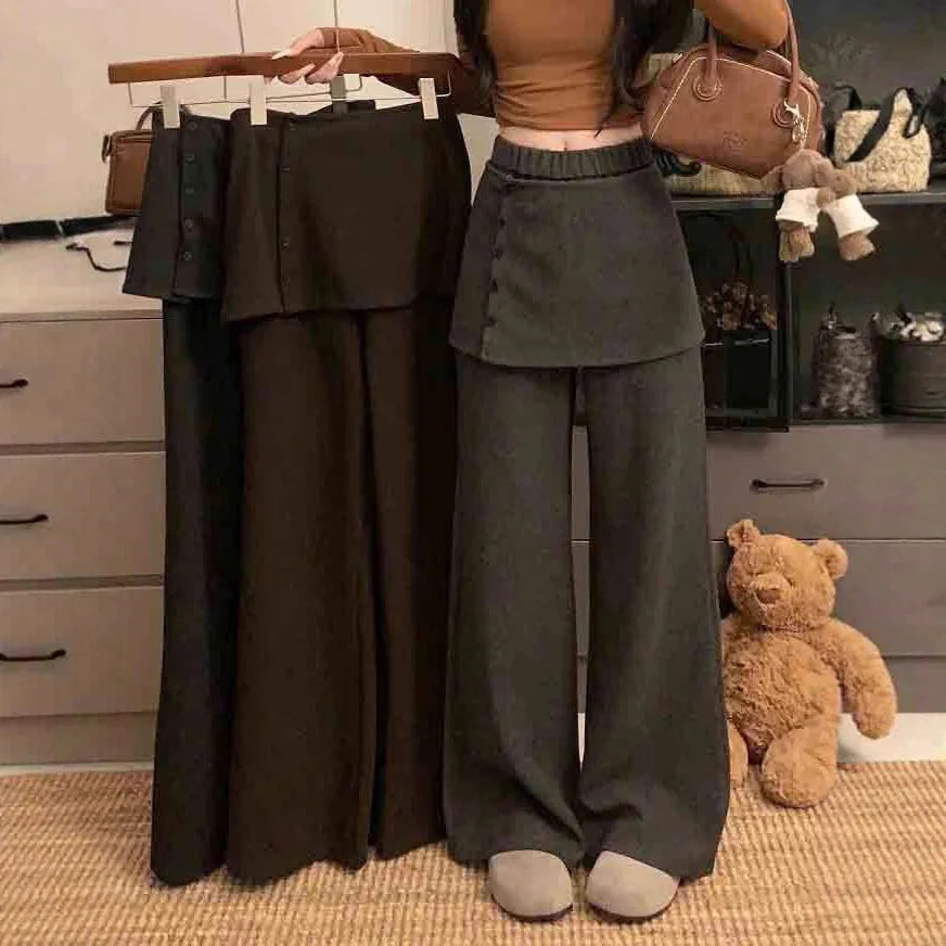 Casual Skirt Wide Leg Long Pants