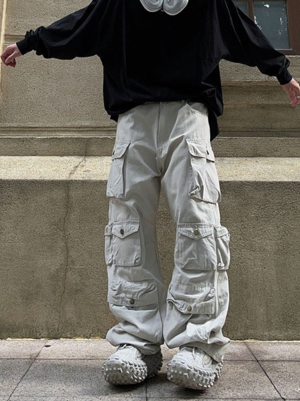 Loose Multi Pocket Cargo Trousers