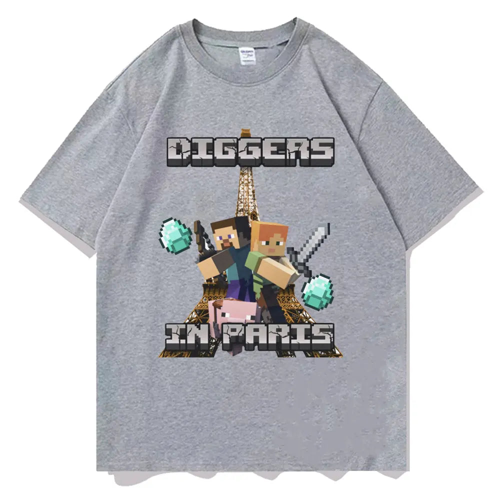 Diggers in Paris Minecraft Tee