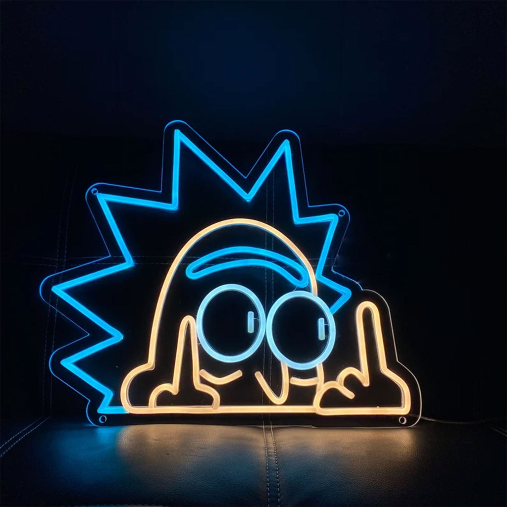 Rick Middle Finger Neon