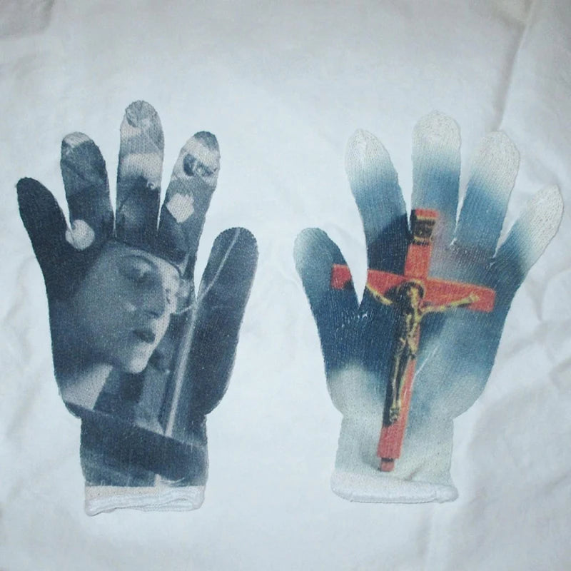 Virgin Mary Knitted Gloves