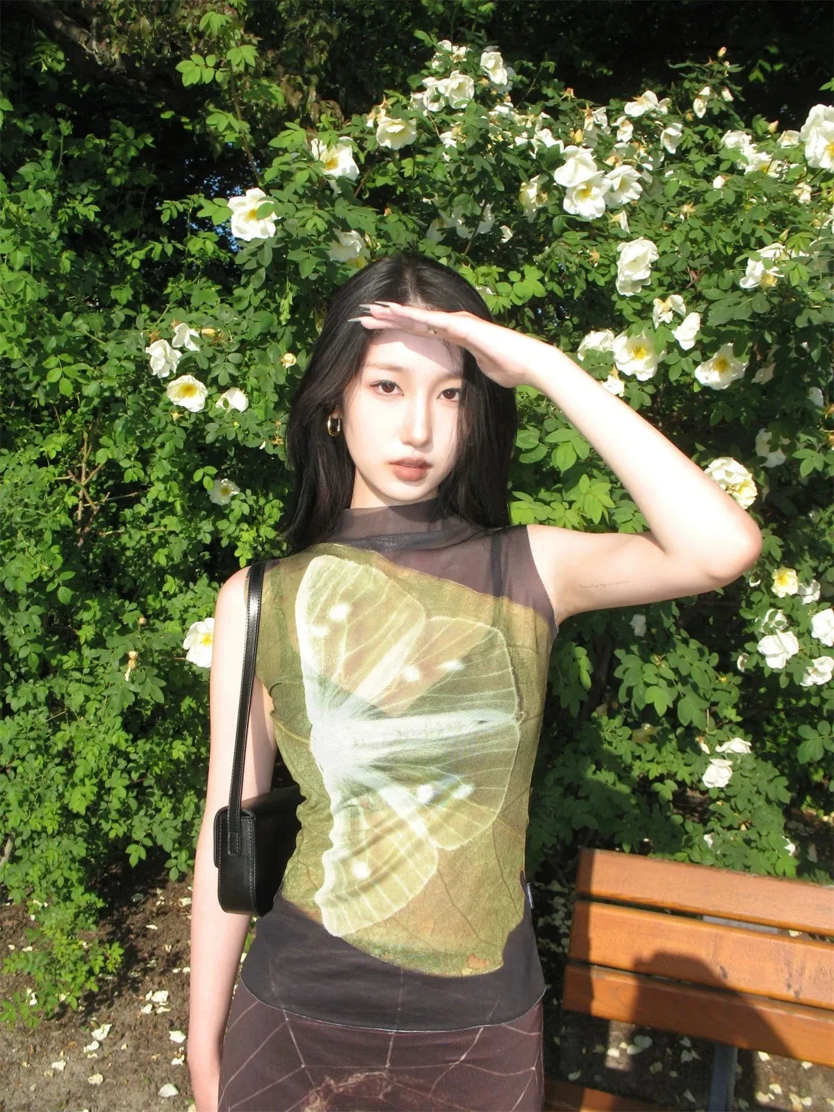 Cottage Mesh Sleeveless Top