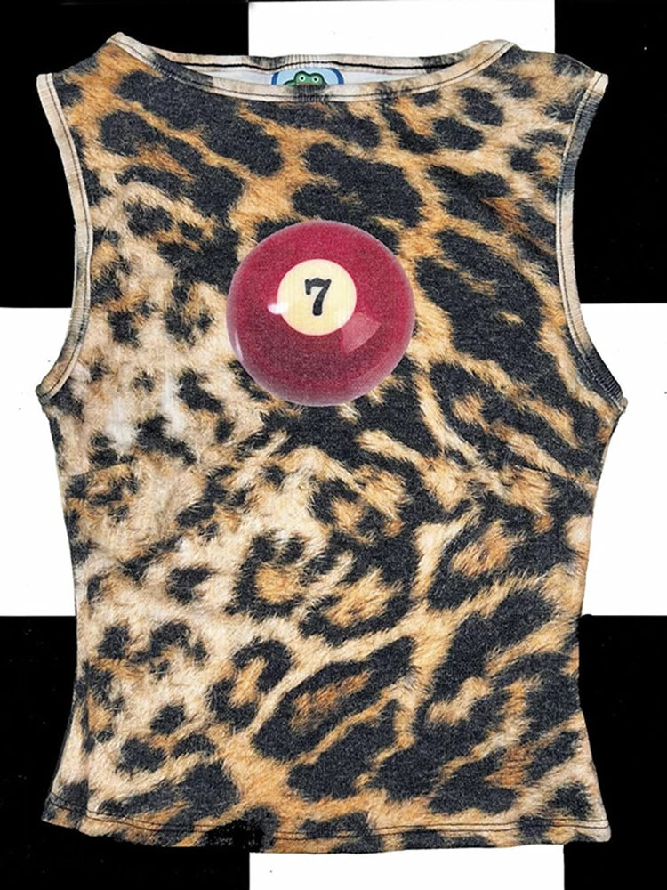 Leopard Print Billiards 7 Tank Top