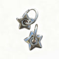 1 pair Stainless Steel Star Earrings