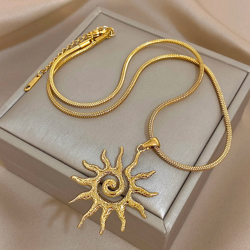Spiral Sun Necklace