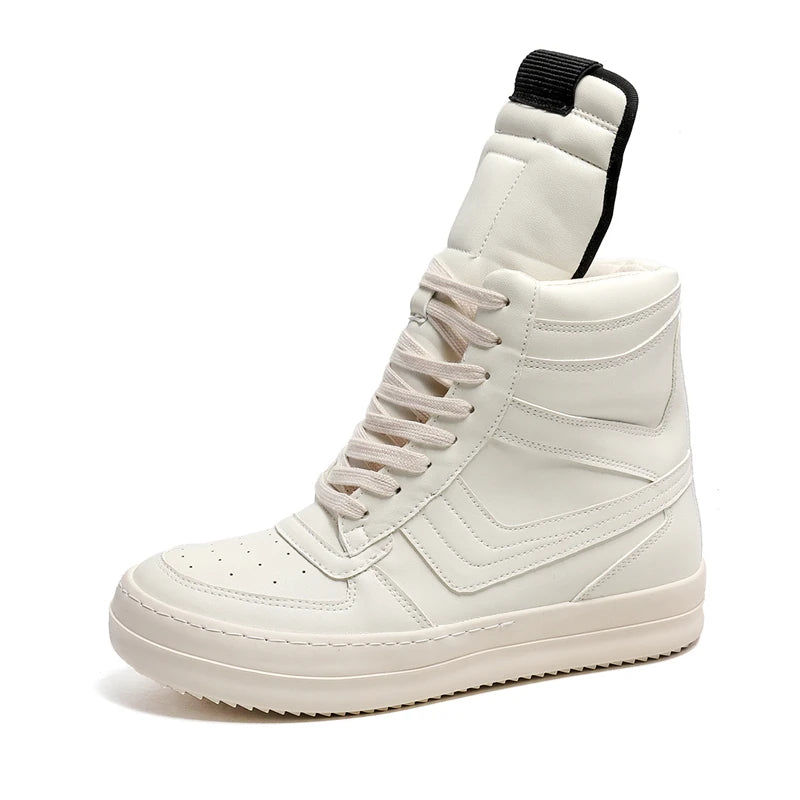 High-Top Leather Sneakers