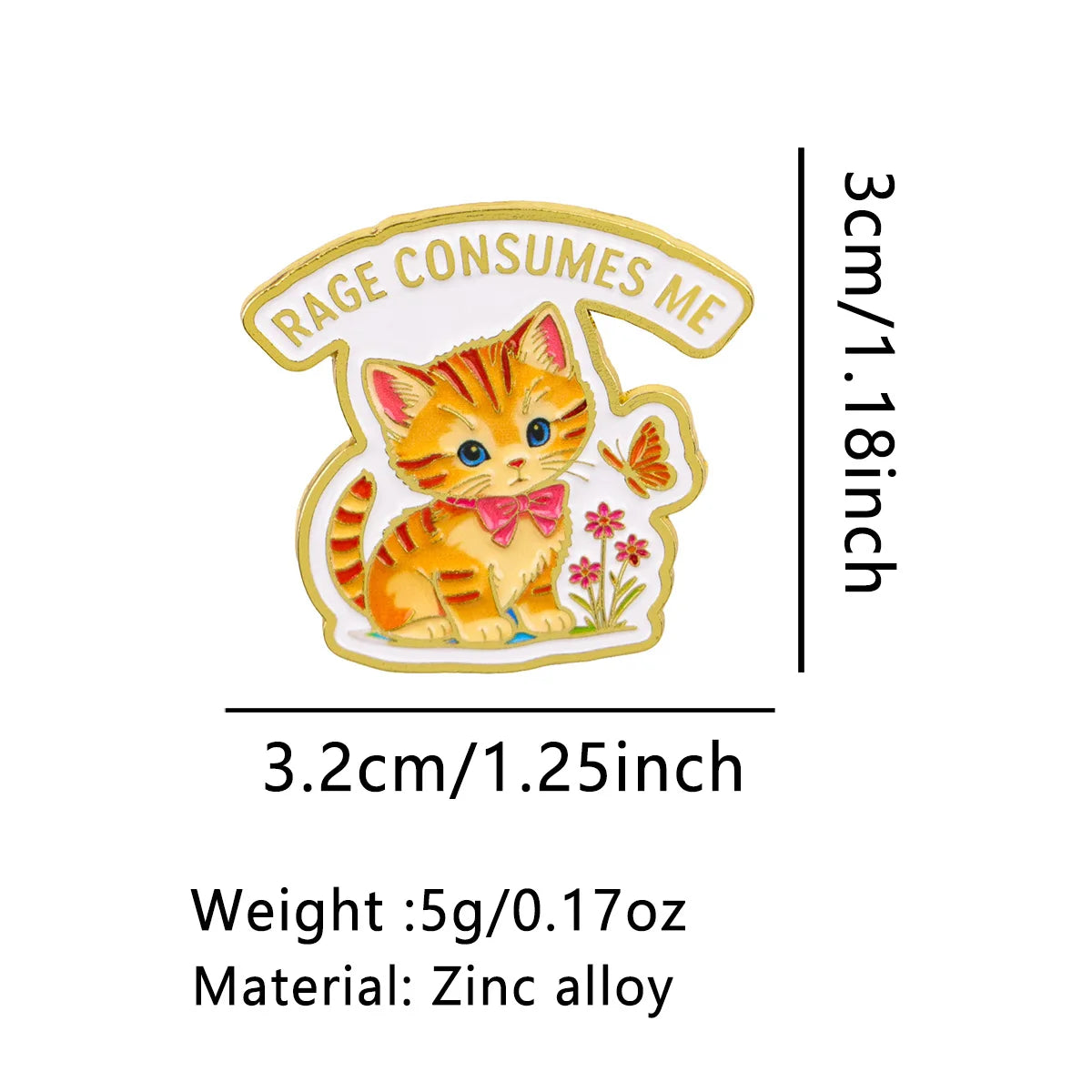 RAGE CONSUMES ME Enamel Pin