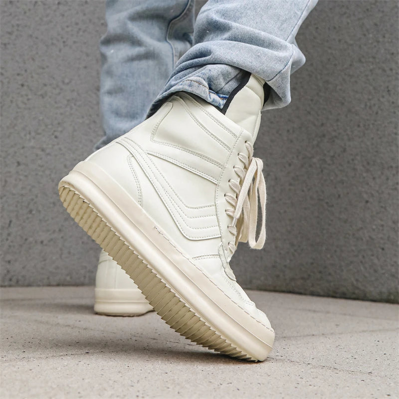 High-Top Leather Sneakers
