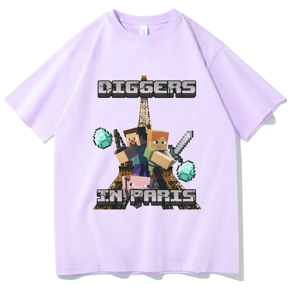 Diggers in Paris Minecraft Tee
