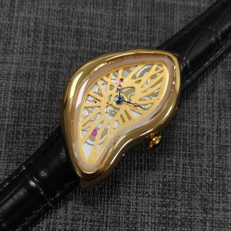 High Quality Stainless Steel Crash Skeleton Quartz Watch