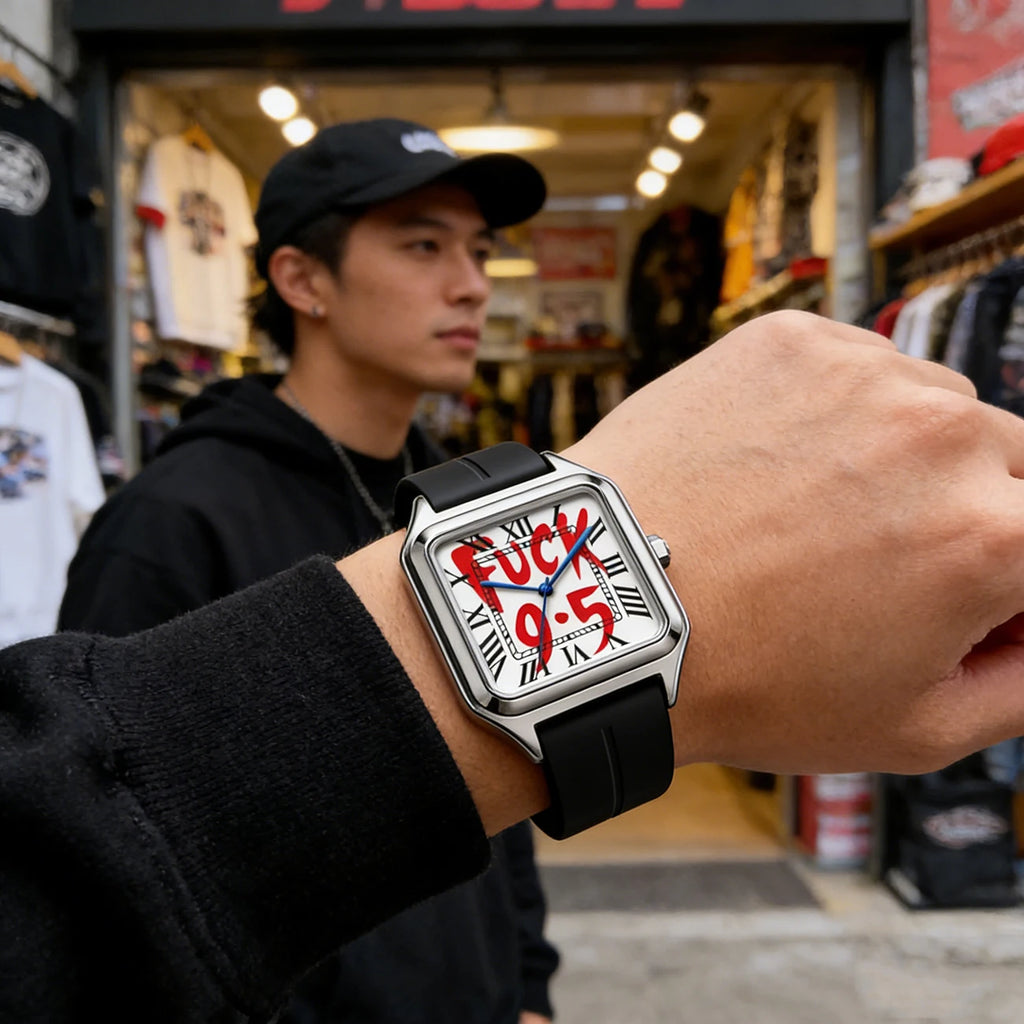 Fuck 9-5 Stainless Steel Quartz Watch