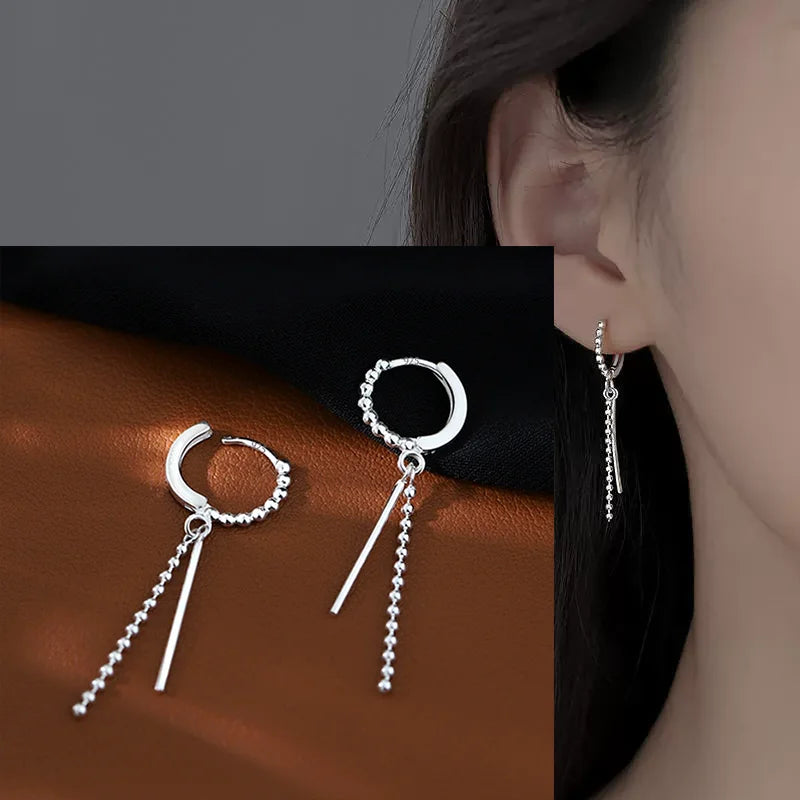 925 Sterling Silver Star Moon Earrings